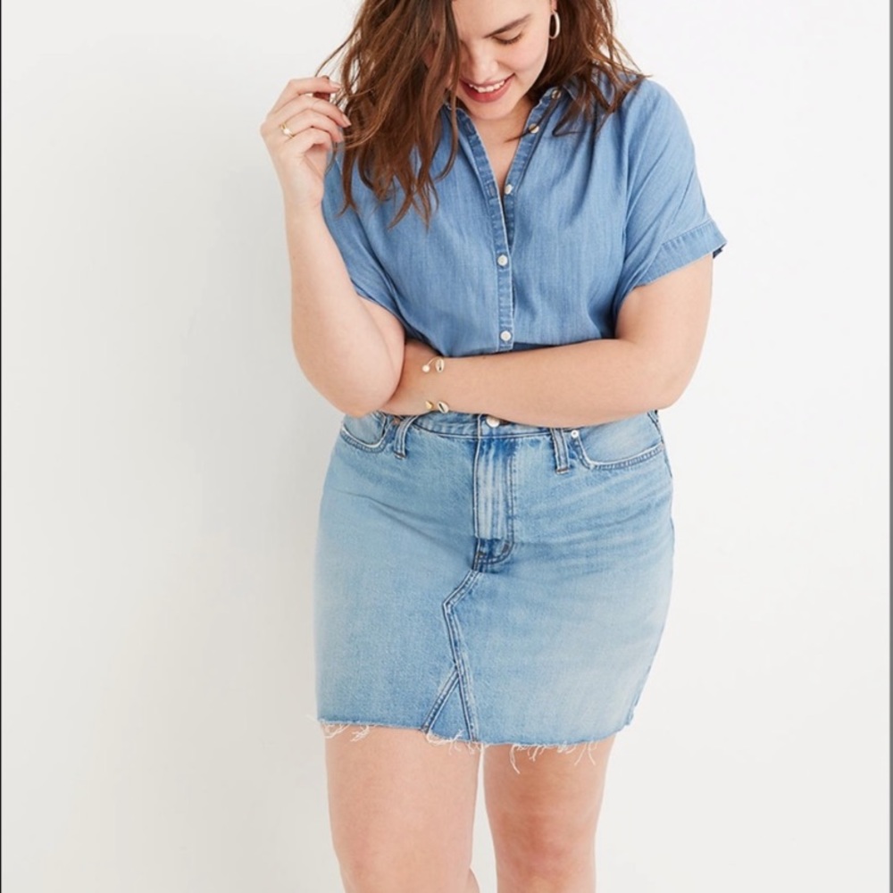 MADEWELL Belhaven Lovell Rigid Denim Mini Skirt